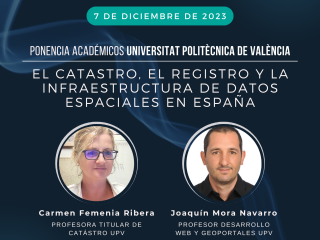 Inscripción: El Catastro, el Registro y la Infraestructura de Datos Espaciales en España